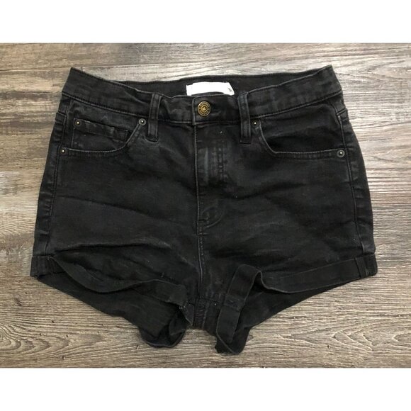 Garage Denim Womens Size 7 Black Denim Jean Shorts - Picture 1 of 4